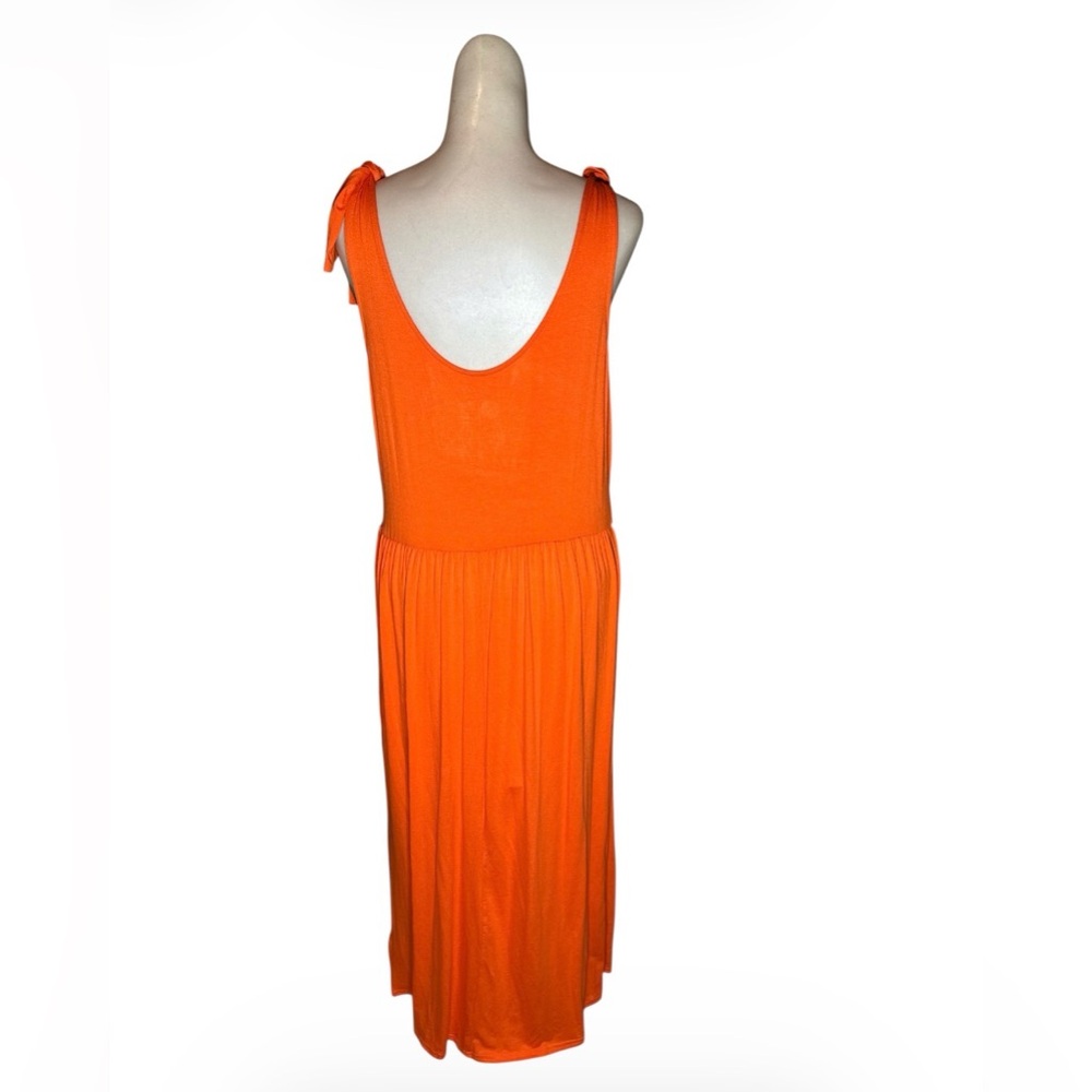 BNWT G-III 4Her Carl Banks Orange Clemson Tigers Training V-Neck Maxi Dress Med - Picture 2 of 3